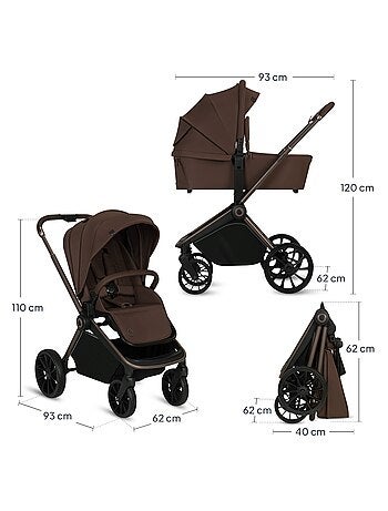 Cochecito Trio LIONELO Mika Plus - Hasta 4 años - Cochecito, capazo, silla de coche y accesorios