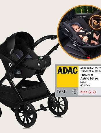 Cochecito Trio LIONELO Mika Plus - Hasta 4 años - Cochecito, capazo, silla de coche y accesorios