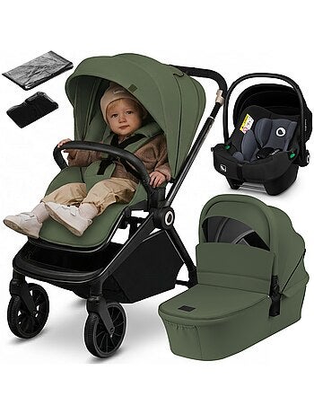 Cochecito Trio LIONELO Mika Plus - Hasta 4 años - Cochecito, capazo, silla de coche y accesorios