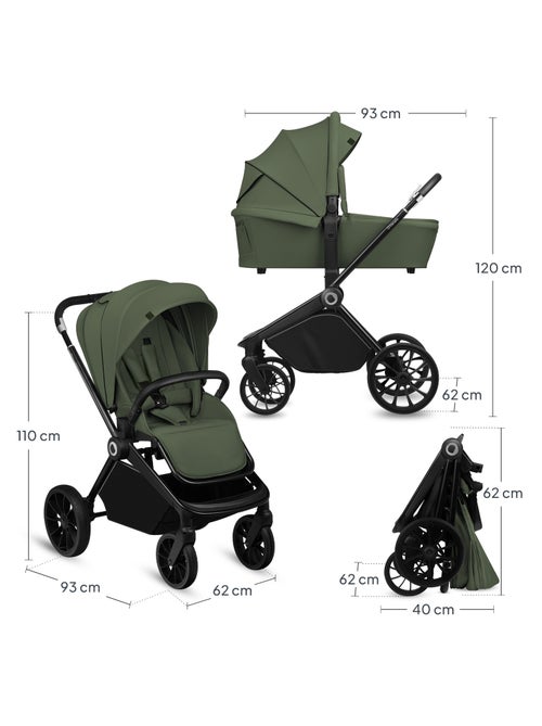 Cochecito Trio LIONELO Mika Plus - Hasta 4 años - Cochecito, capazo, silla de coche y accesorios - Kiabi