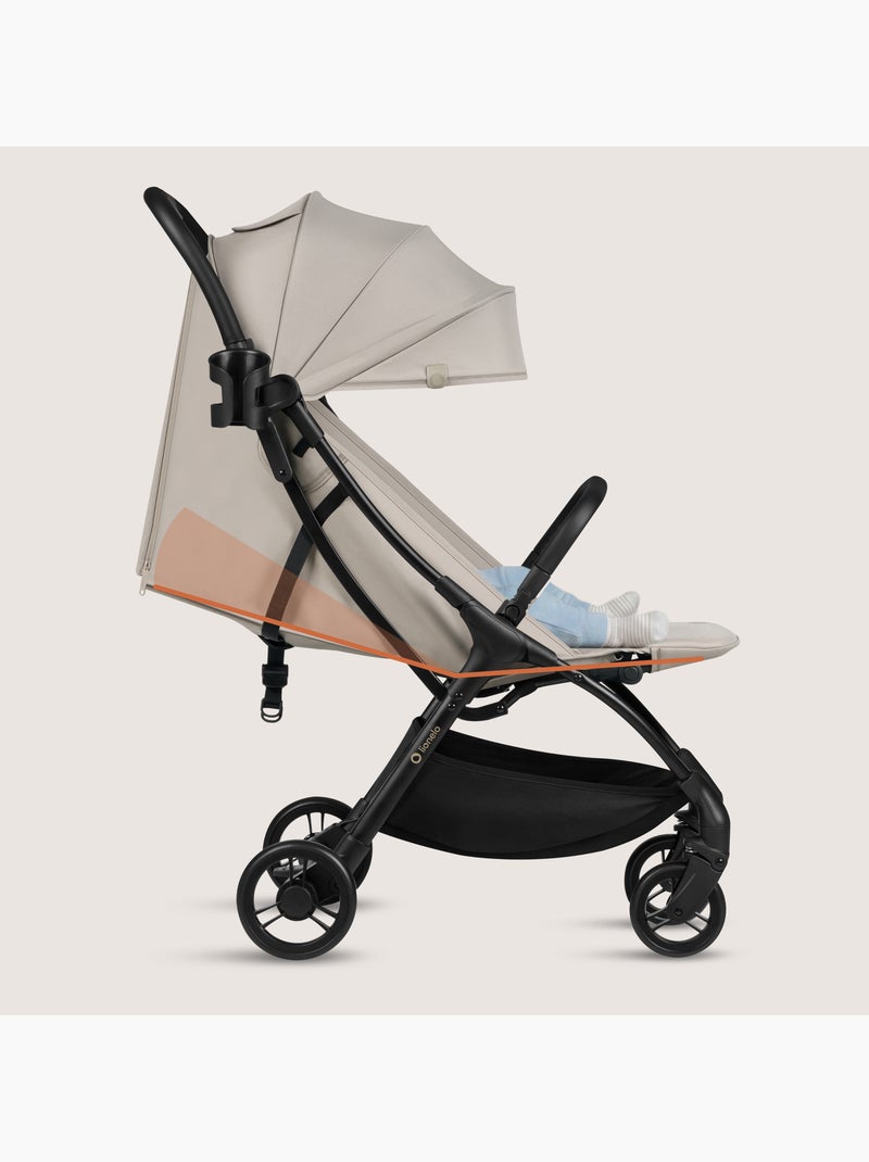 Cochecito ultracompacto LIONELO Agia - Ligero - Hasta 4 años - Cesta grande - Plegado rápido Beige - Kiabi