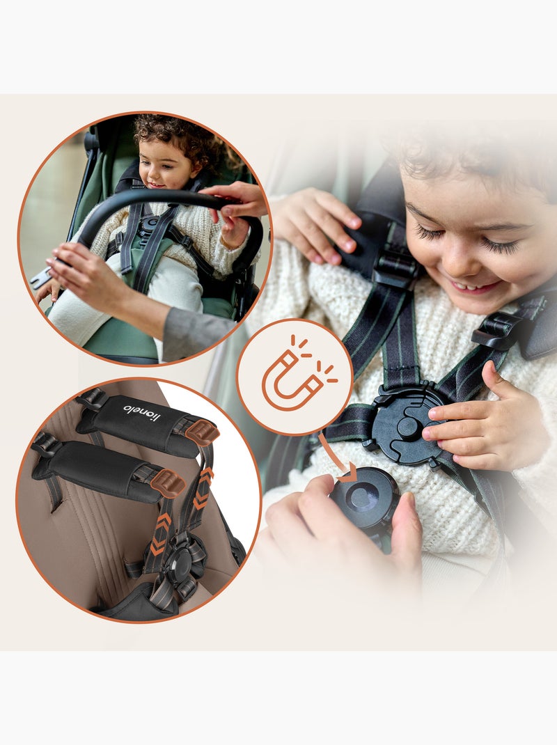 Cochecito ultracompacto LIONELO Bess - Compatible con aviones - Ligero - Plegado rápido Beige - Kiabi