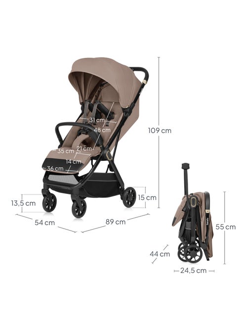 Cochecito ultracompacto LIONELO Bess - Compatible con aviones - Ligero - Plegado rápido - Kiabi