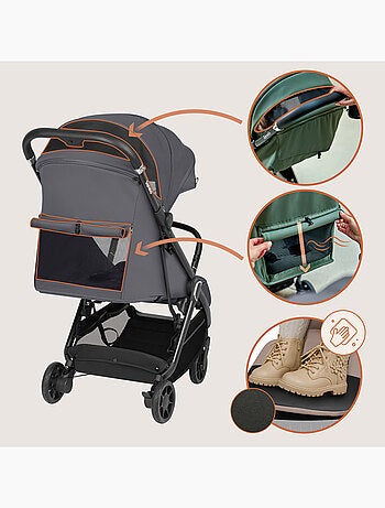 Cochecito ultracompacto LIONELO Bess - Compatible con aviones - Ligero - Plegado rápido