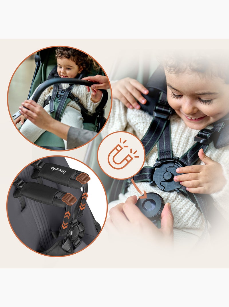 Cochecito ultracompacto LIONELO Bess - Compatible con aviones - Ligero - Plegado rápido Gris - Kiabi