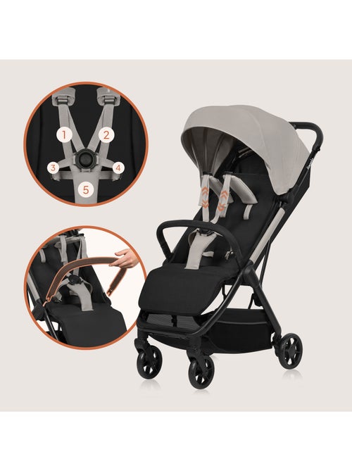 Cochecito ultracompacto LIONELO Julie Air - Compatible con aviones - Ligero - Plegado rápido - Kiabi