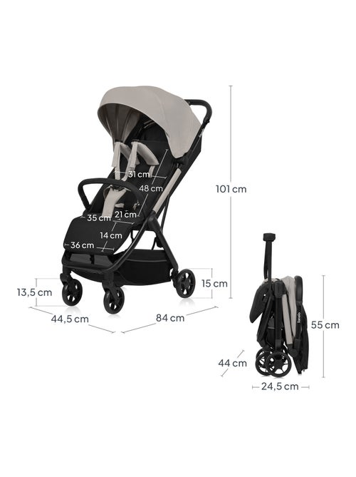 Cochecito ultracompacto LIONELO Julie Air - Compatible con aviones - Ligero - Plegado rápido - Kiabi