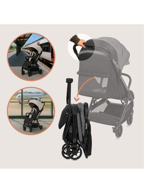 Cochecito ultracompacto LIONELO Julie Air - Compatible con aviones - Ligero - Plegado rápido - Kiabi
