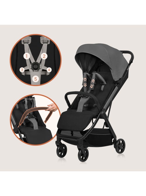 Cochecito ultracompacto LIONELO Julie Air - Compatible con aviones - Ligero - Plegado rápido - Kiabi