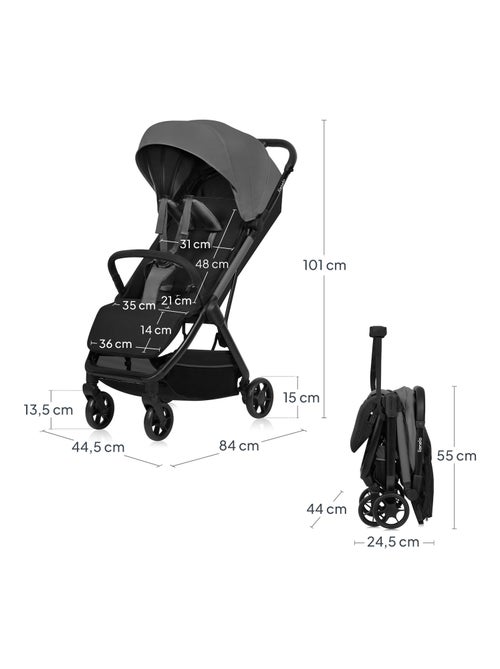 Cochecito ultracompacto LIONELO Julie Air - Compatible con aviones - Ligero - Plegado rápido - Kiabi