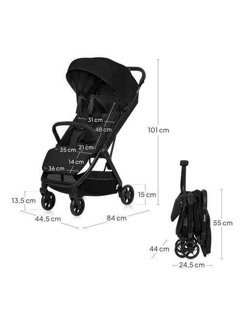 Cochecito ultracompacto LIONELO Julie Air - Compatible con aviones - Ligero - Plegado rápido - Kiabi