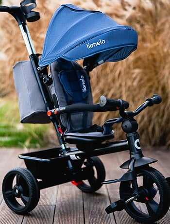 Cochecito y triciclo de bebé LIONELO Haari - Hasta 25 kg - Asiento reversible - Cesta y bolso inclui