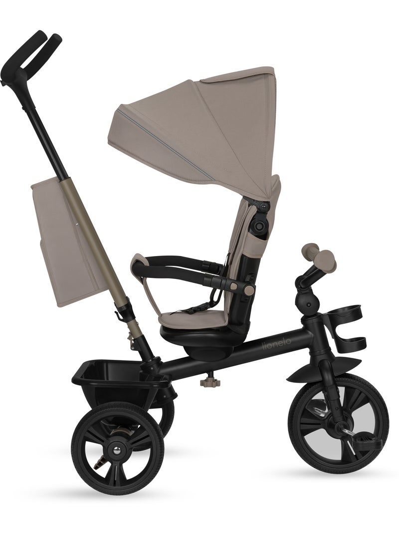 Cochecito y triciclo de bebé lionelo haari - hasta 25 kg - asiento reversible - cesta y bolso inclui Beige - Kiabi