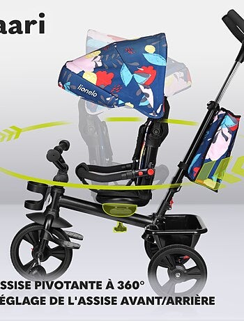 Cochecito y triciclo de bebé LIONELO Haari - Hasta 25 kg - Asiento reversible - Cesta y bolso inclui