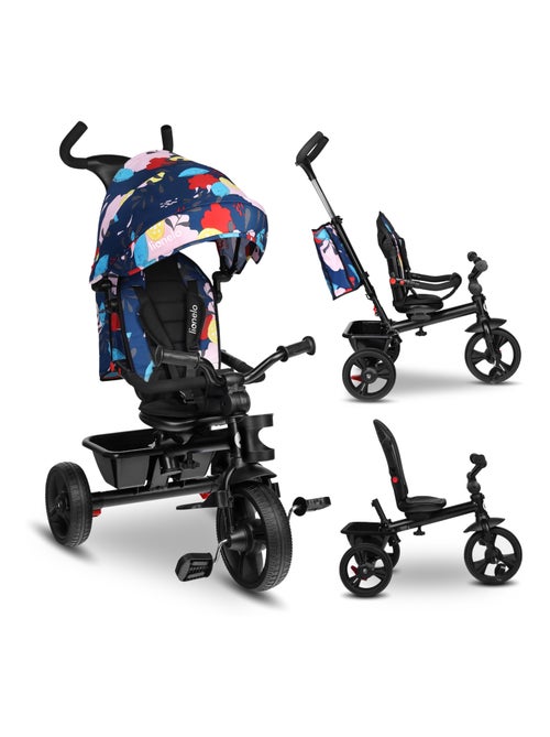 Cochecito y triciclo de bebé LIONELO Haari - Hasta 25 kg - Asiento reversible - Cesta y bolso inclui - Kiabi