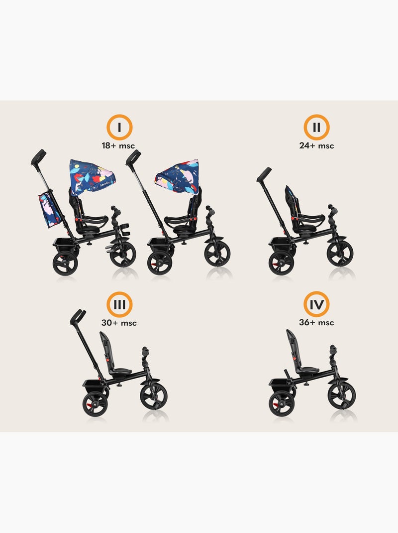 Cochecito y triciclo de bebé LIONELO Haari - Hasta 25 kg - Asiento reversible - Cesta y bolso inclui Multicolor - Kiabi