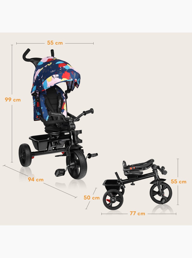 Cochecito y triciclo de bebé LIONELO Haari - Hasta 25 kg - Asiento reversible - Cesta y bolso inclui Multicolor - Kiabi