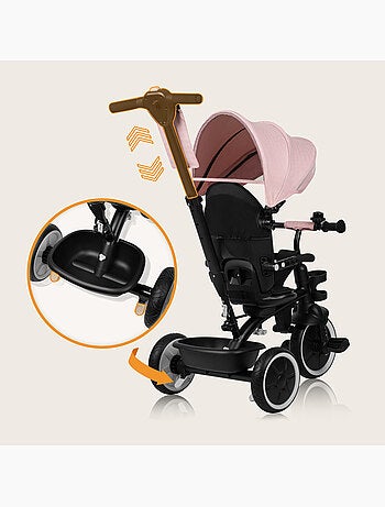 Cochecito y triciclo de bebé lionelo haari - hasta 25 kg - asiento reversible - cesta y bolso inclui