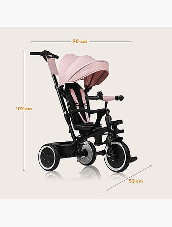 Cochecito y triciclo de bebé lionelo haari - hasta 25 kg - asiento reversible - cesta y bolso inclui