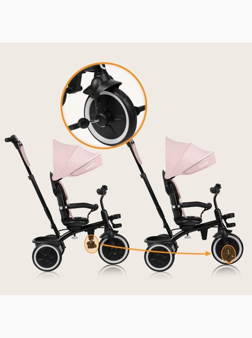 Cochecito y triciclo de bebé lionelo haari - hasta 25 kg - asiento reversible - cesta y bolso inclui - Kiabi