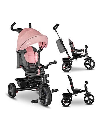 Cochecito y triciclo de bebé LIONELO Haari - Hasta 25 kg - Asiento reversible - Cesta y bolso inclui