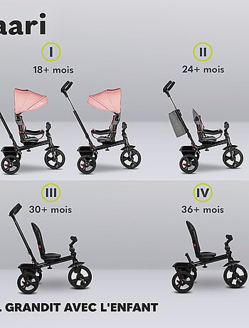 Cochecito y triciclo de bebé LIONELO Haari - Hasta 25 kg - Asiento reversible - Cesta y bolso inclui