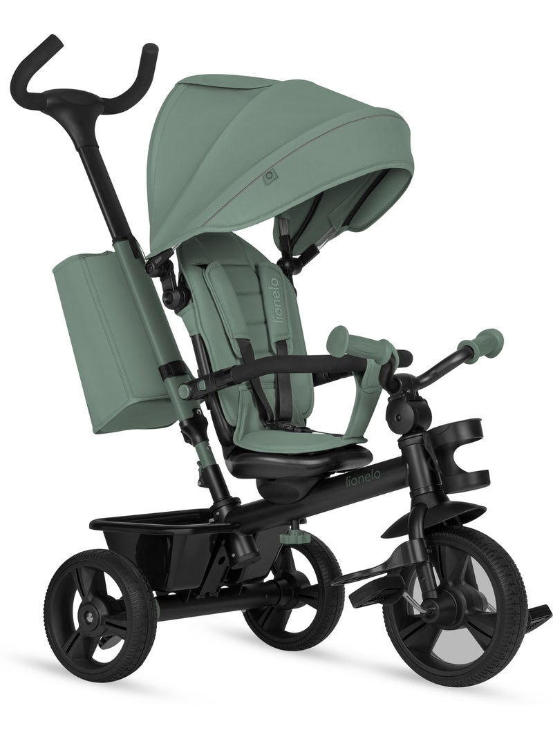 Cochecito y triciclo de bebé lionelo haari - hasta 25 kg - asiento reversible - cesta y bolso inclui Verde claro - Kiabi