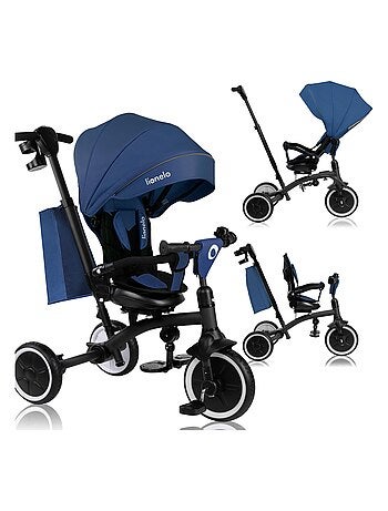 Cochecito y triciclo de bebé LIONELO Tris Plus - Hasta 25 kg - Asiento reversible - Accesorios inclu