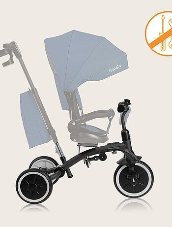 Cochecito y triciclo de bebé LIONELO Tris Plus - Hasta 25 kg - Asiento reversible - Accesorios inclu