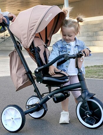 Cochecito y triciclo de bebé LIONELO Tris Plus - Hasta 25 kg - Asiento reversible - Accesorios inclu