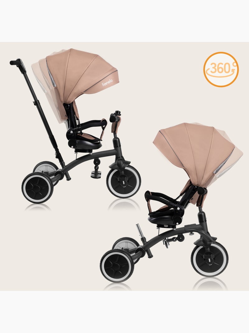 Cochecito y triciclo de bebé LIONELO Tris Plus - Hasta 25 kg - Asiento reversible - Accesorios inclu Beige - Kiabi