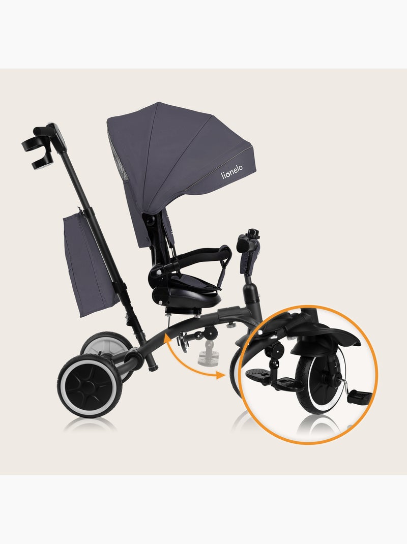 Cochecito y triciclo de bebé LIONELO Tris Plus - Hasta 25 kg - Asiento reversible - Accesorios inclu Gris - Kiabi