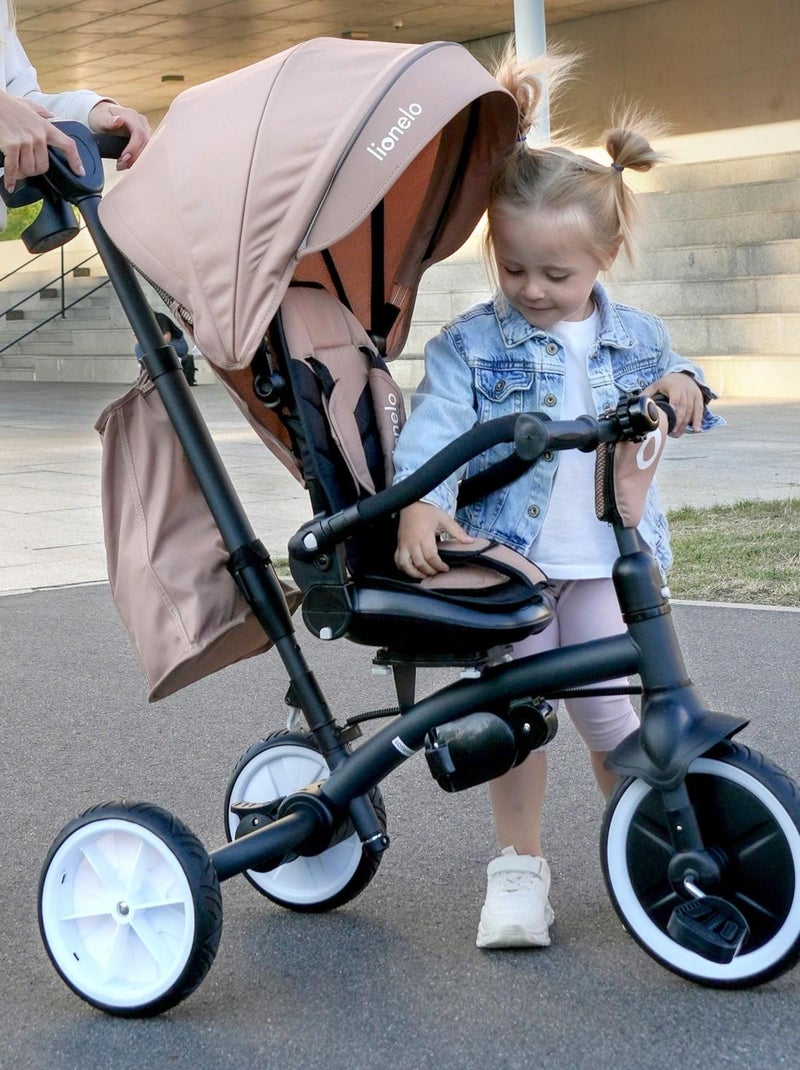 Cochecito y triciclo de bebé LIONELO Tris Plus - Hasta 25 kg - Asiento reversible - Accesorios inclu Rosa - Kiabi