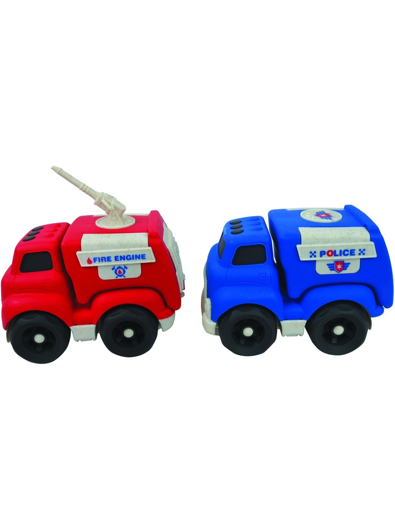 Coches pequeños – Pack de policía y camión de bomberos Multicolor - Kiabi