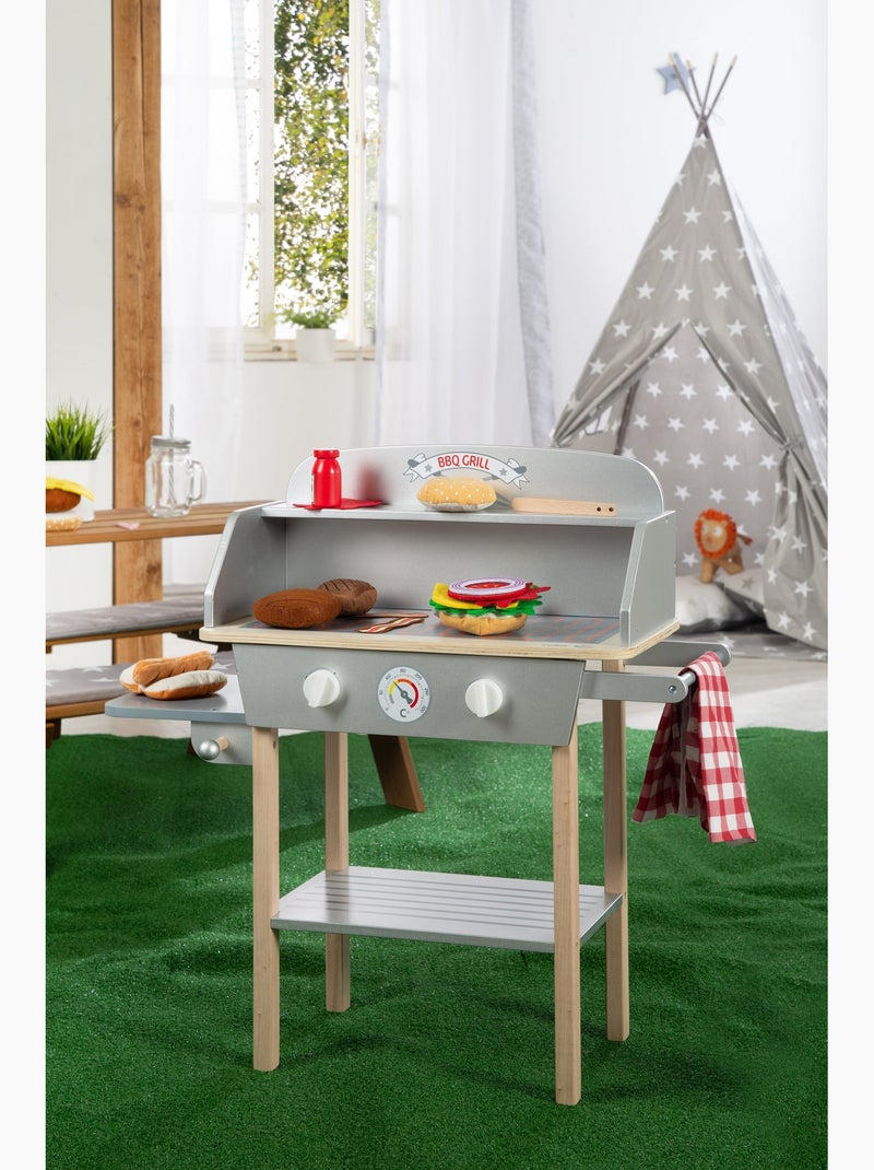 Cocina barbacoa con patas para niños con 14 accesorios 'Roba BBQ Grill' Gris - Kiabi