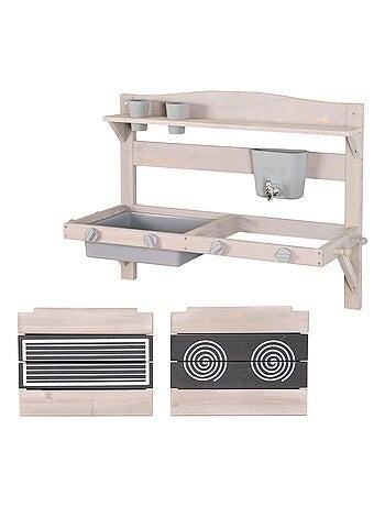 Cocina colgante para niños - cocina exterior en madera maciza 'Roba'