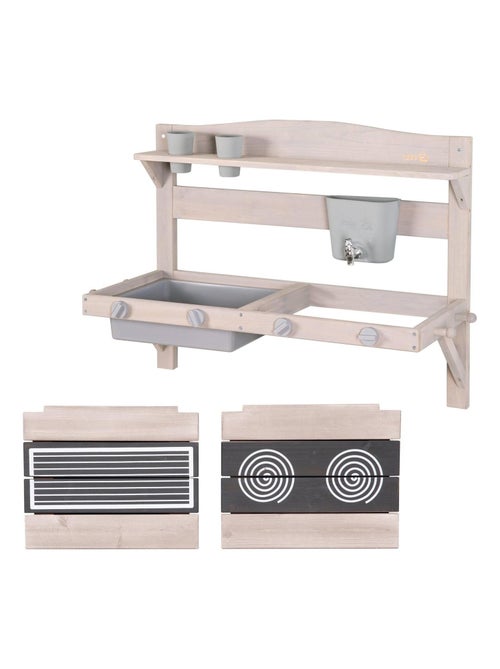 Cocina colgante para niños - cocina exterior en madera maciza 'Roba' - Kiabi