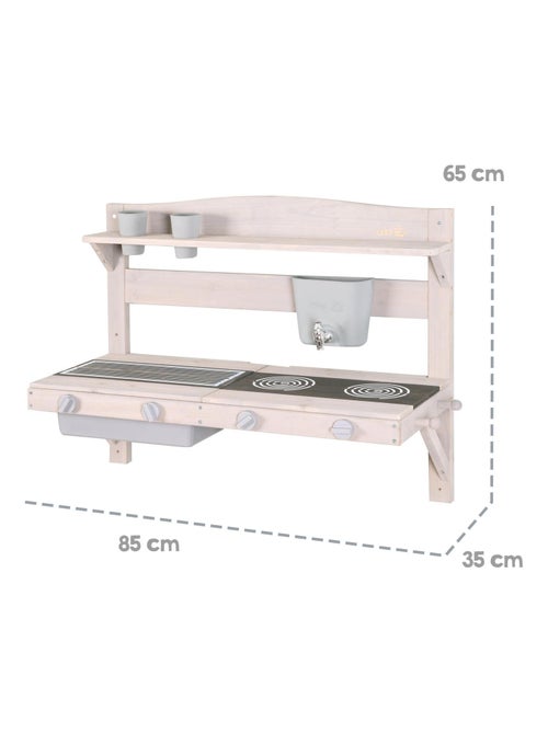 Cocina colgante para niños - cocina exterior en madera maciza 'Roba' - Kiabi