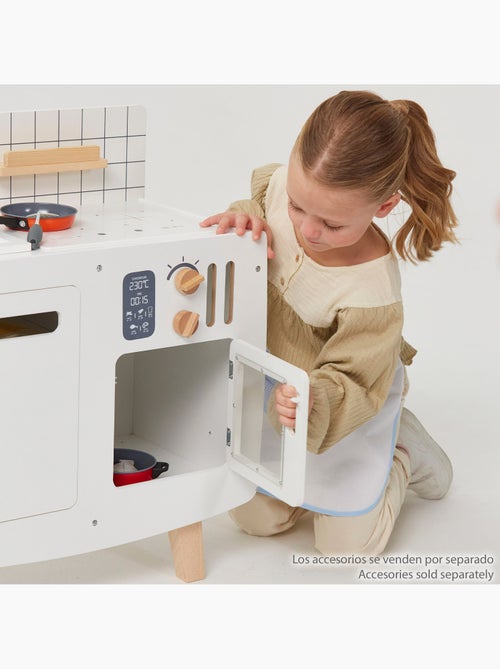 Cocina de madera de juguete estilo retro WOOMAX - Kiabi