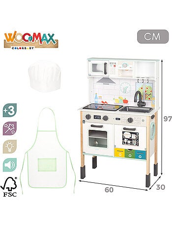Cocina de madera eléctrica con accesorios WOOMAX