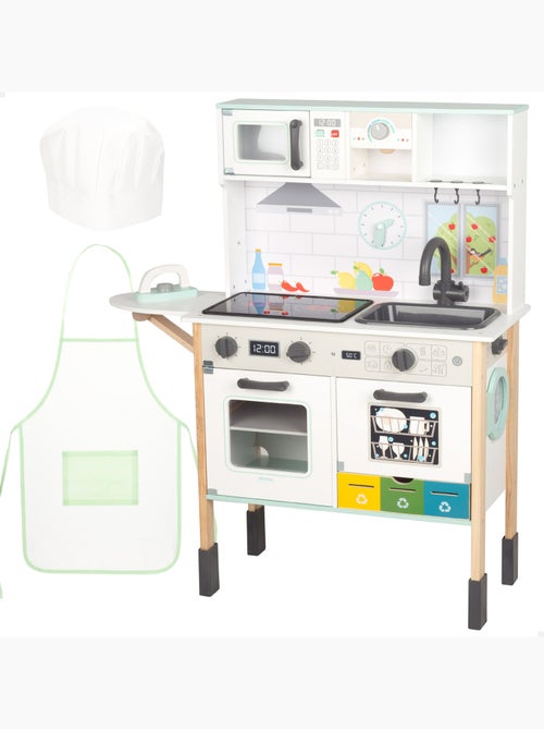 Cocina de madera eléctrica con accesorios WOOMAX - Kiabi Cocina de madera eléctrica con accesorios WOOMAX - Kiabi