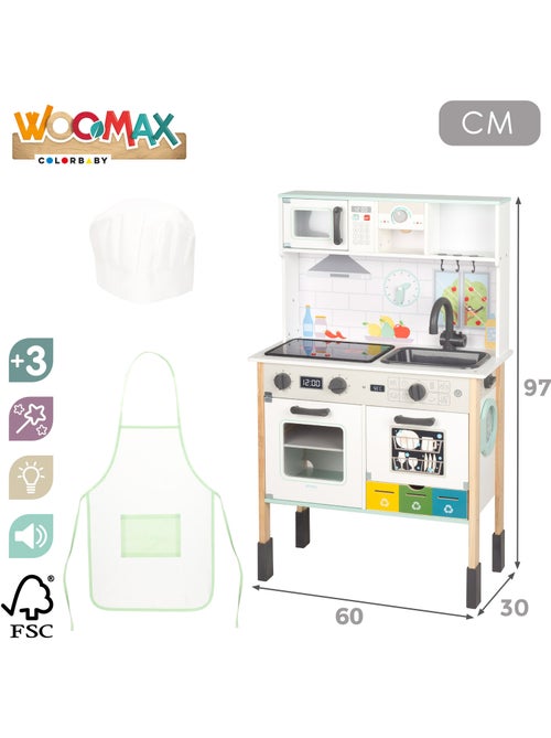 Cocina de madera eléctrica con accesorios WOOMAX - Kiabi Cocina de madera eléctrica con accesorios WOOMAX - Kiabi