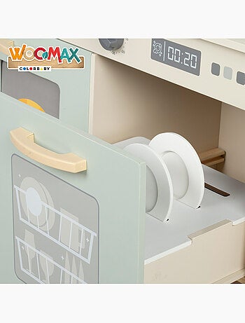 Cocina de madera eléctrica con luz, sonido y accesorios 30x68x102 cm WOOMAX
