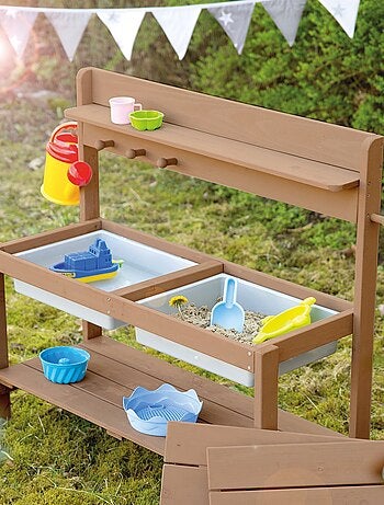 Cocina exterior para niños en madera maciza resistente a la intemperie 'Roba Fun Outdoor+'