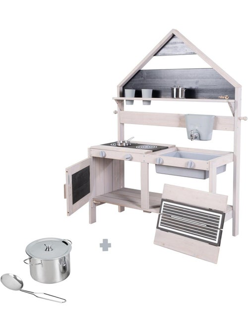 Cocina exterior en forma de casa para niños con accesorios 'Roba' - Kiabi