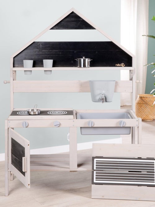 Cocina exterior en forma de casa para niños con accesorios 'Roba' - Kiabi