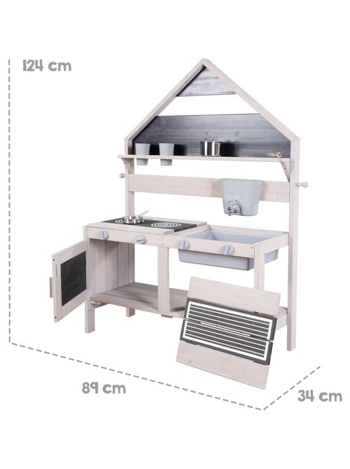Cocina exterior en forma de casa para niños con accesorios 'Roba' - Kiabi