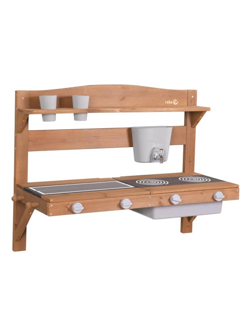 Cocina exterior para niños - cocina colgante en madera maciza 'Roba' - Kiabi