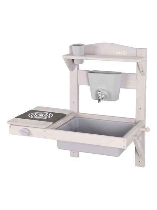 Cocina exterior para niños - mini cocina colgante en madera maciza con accesorios 'Roba' - Kiabi