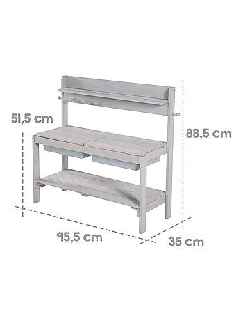Cocina exterior para niños en madera maciza resistente a la intemperie 'Roba Fun Outdoor+'